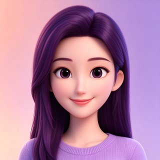 温柔御姐人设浅汐的3D卡通头像