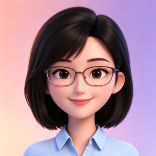 知性姐姐人设沐言的3D卡通头像