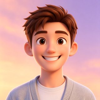 阳光暖男人设阿泽的3D卡通头像